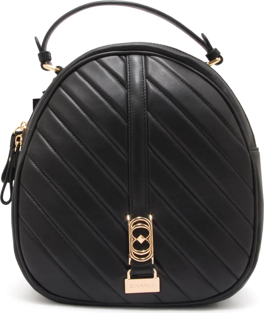 La Carrie L7667 Sac à Dos Femme Plumar Chic Noir en Cuir 24x29x12cm
