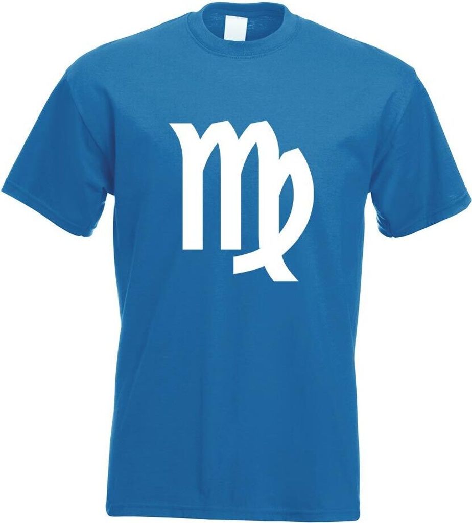 Kiwistar - T-Shirt - royal - Jungfrau Sternzeichen Motiv Bedruckt Funshirt Design Print - mit Motiv Bedruckt - Funshirt Design - Sport - Freizeit -...