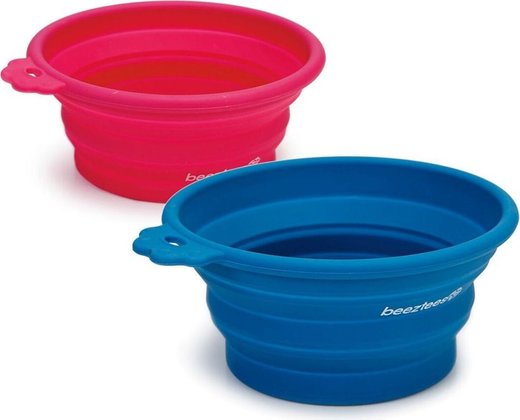Beeztees Reisenapf Silikon, Farbe:Blau (500ml) Produktbild 