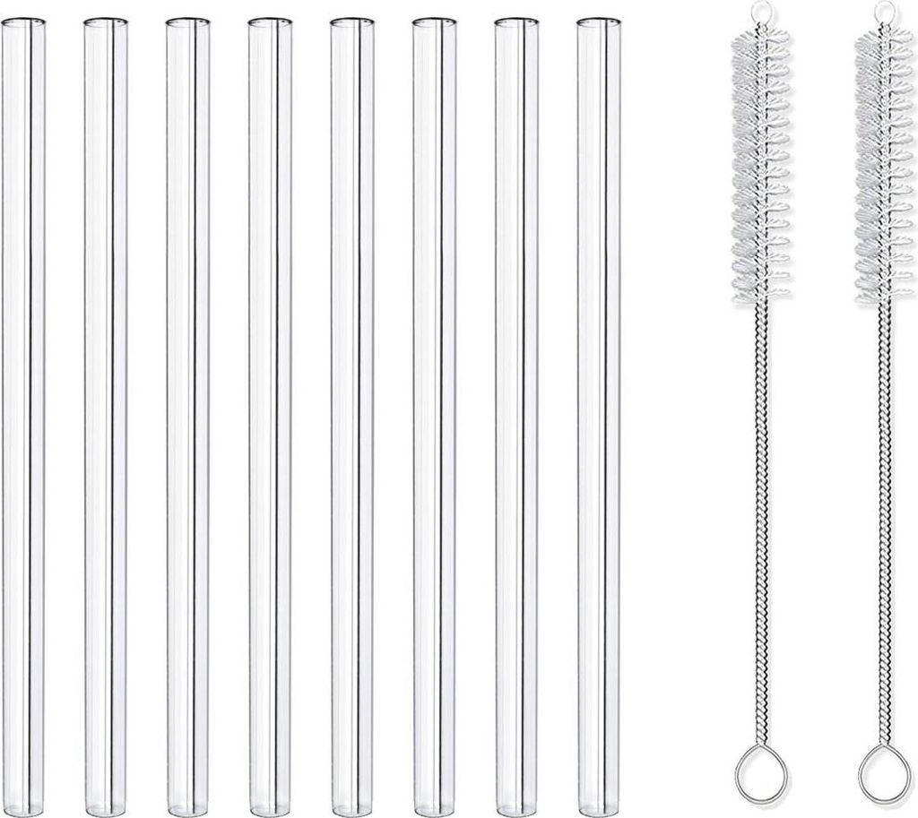 LA VAGUE SMOOTHIE PETITE - Wiederverwendbares Glastrinkhalm-Set TRANSPARENT
