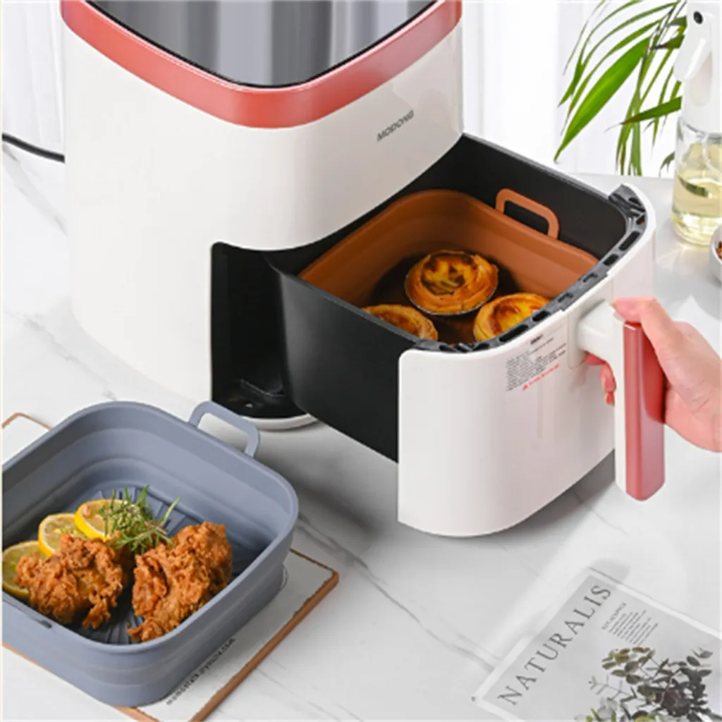 Panier Silicone Friteuse à Air 17,5 cm - Accessoire Air Fryer Lavable x2 - 2