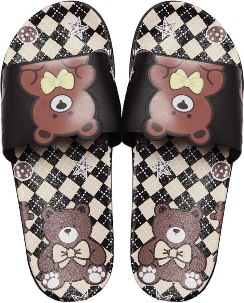 Damen Slipper Leicht Badeschuhe Hausschuhe Pantoletten Riki Schwarz Gr.36/37