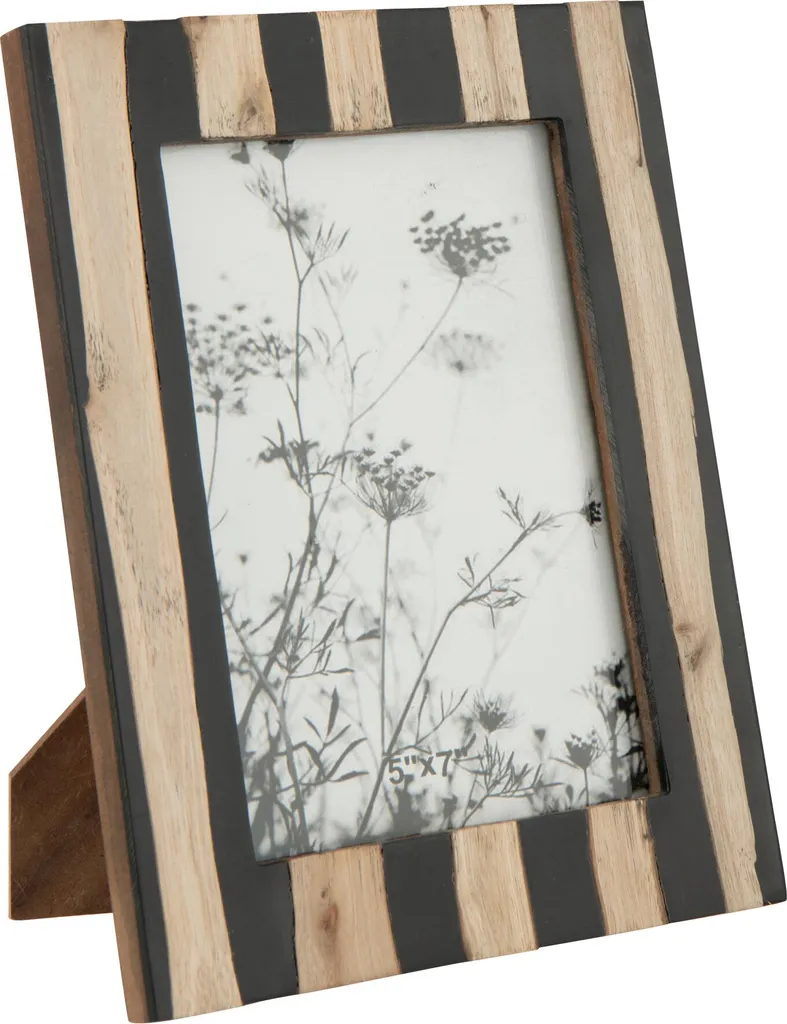 Cadre Photo Large en MDF Noir et Doré - Porte-photo Style Contemporain