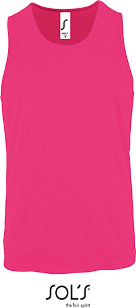 SOLs 02073 | Canotta sportiva da uomo - Colore: Rosa Neon - Immagine del prodotto 