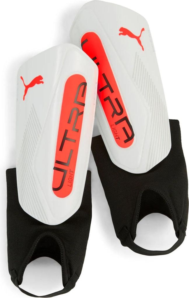 Puma Ultra Light Ankle Unisex Schienbeinschoner weiß rot Gr S