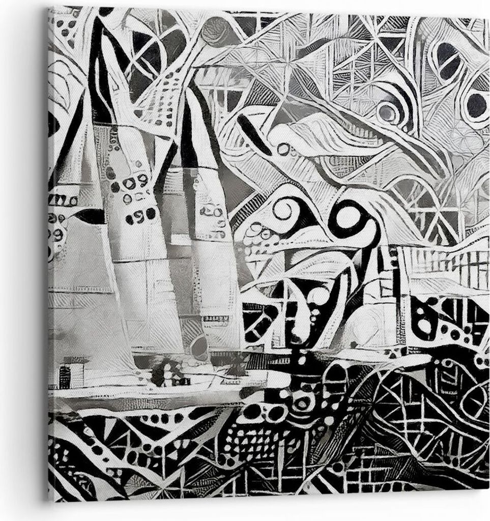 Bild auf Leinwand - Leinwandbild - Abstraktion modern - 70x70cm - Wand Bild - Wanddeko - Wandbilder - Leinwanddruck - Bilder - Kunstdruck - Wanddek...
