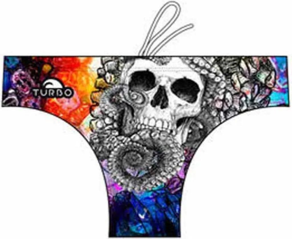 Turbo Octopus Skull Badeslip Mehrfarbig S Herren Mehrfarbig S