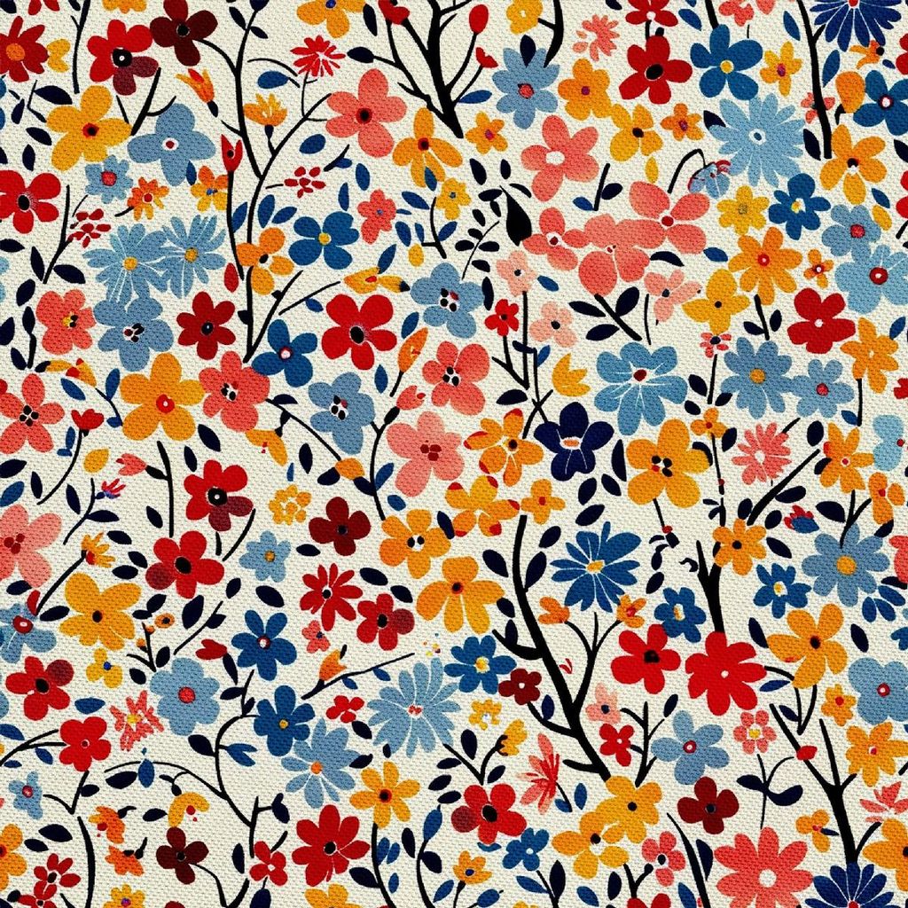 OUTDOOR DEKOSTOFFE OXFORD - Motiv Blumen I DX5250