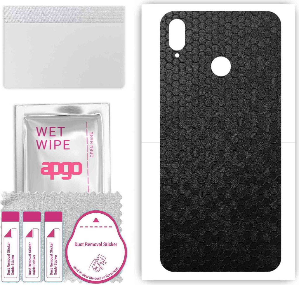 apgo Rückseite Schutzfolie, Skin, kompatibel mit Cubot R19, Hinten Displayschutzfolie aus Vinylfolie, kratzfest, einfache Montage - Schwarze Honig...