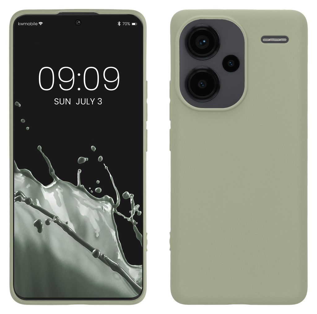 kwmobile Handyhülle für Xiaomi Redmi Note 13 Pro+ 5G / Redmi Note 13 Pro Plus 5G Hülle - TPU Case - Kabelloses Laden - Schutzhülle Cover in Gra...