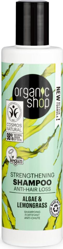Organic Shop - Algen & Zitronengras Kräftigendes Shampoo - Kräftigend und Aufbauend - 280 ml - 1 Stück