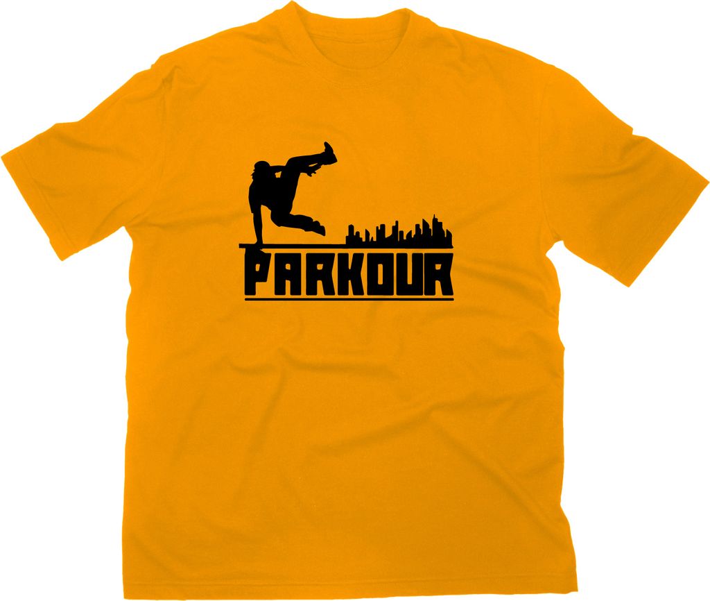 Styletex23 T-Shirt Parkour Akrobatik Logo, Traceur, gelb, XL