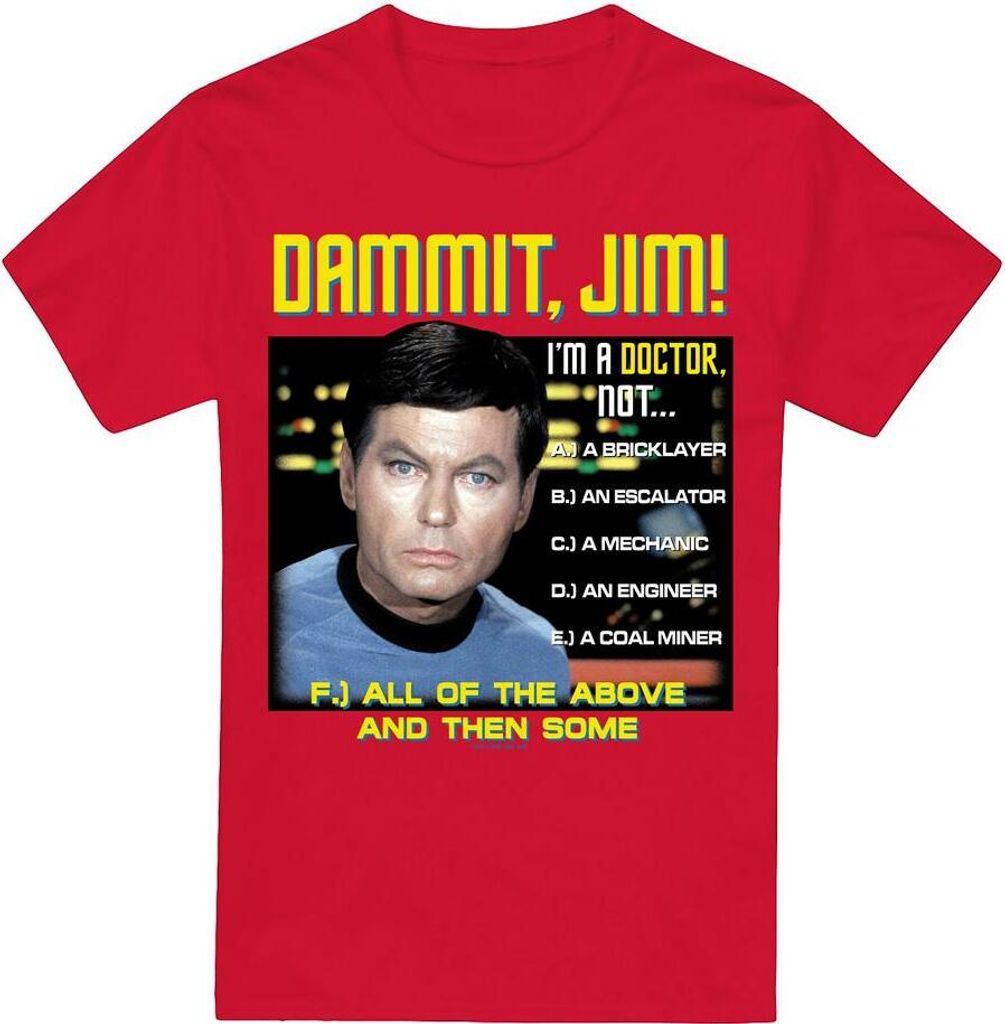 Star Trek - "All of the Above" T-Shirt für Herren TV5497 (4XL) (Rot)