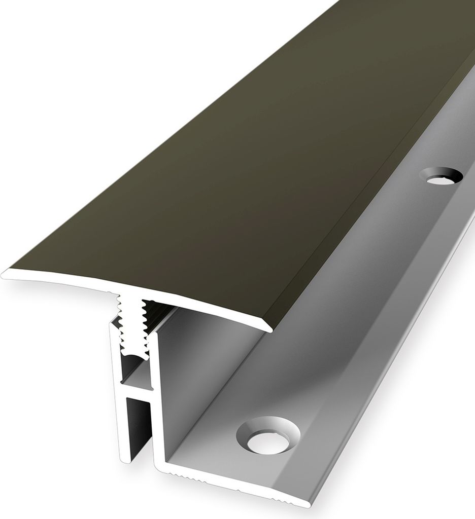 PROVISTON | Übergangsprofil | Parkettprofil | Breite: 31.5 mm | Höhenausgleich: 17 - 22 mm | Länge: 2000 mm | Aluminiumprofil | Bronze | 1 Stück