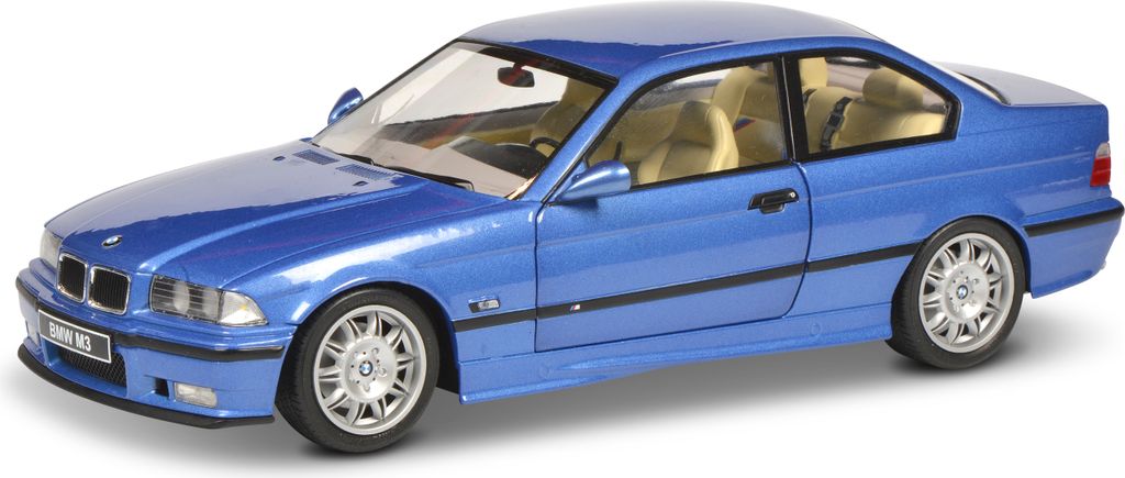 BMW E36 Coupé M3 - Blau Modellauto 1:18 Solido Produktbild 