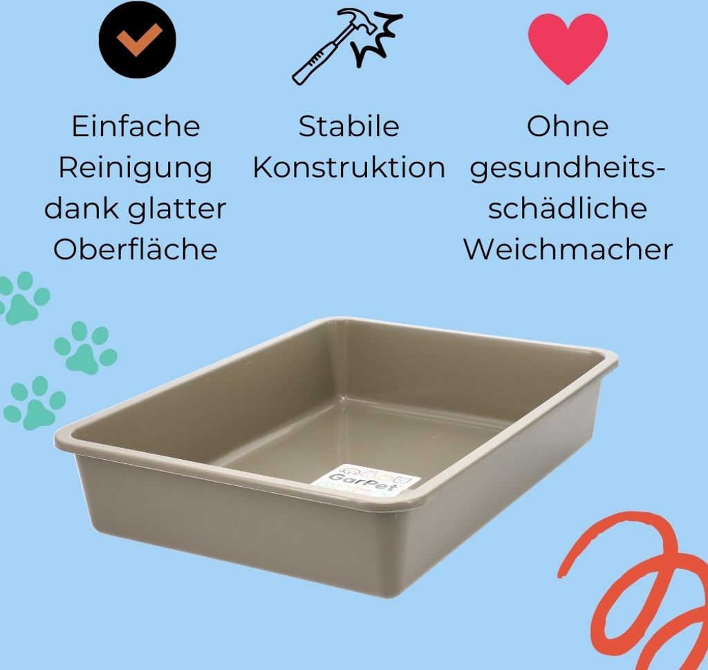 GarPet Katzenklo in 5 Größen Katzentoilette ohne Deckel Produktbild 5