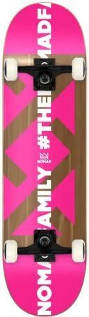 Skateboard complet 8.0 Nomad Hashtag Pink en bois d'érable pour le street