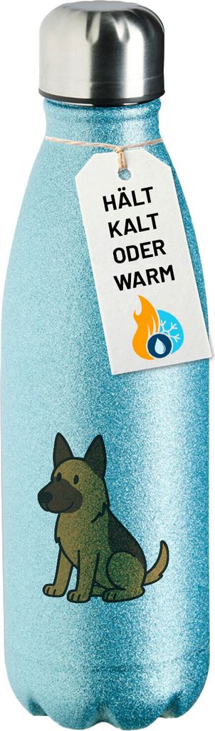 Huuraa Trinkflasche Malinois Comic Malis 500ml Blue Edelstahl Wasserflasche Trinkflasche Geschenkidee