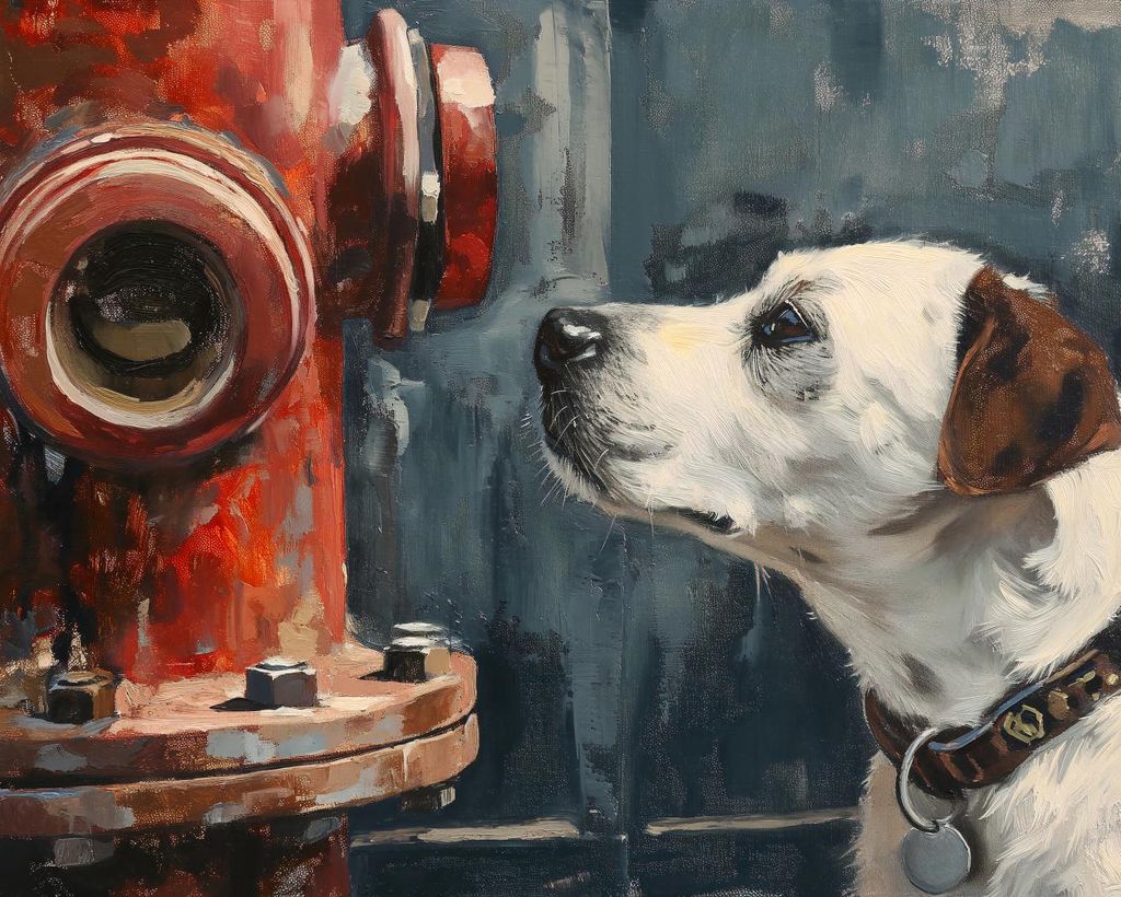 Plakat 50x40cm Kumpel am Hydranten