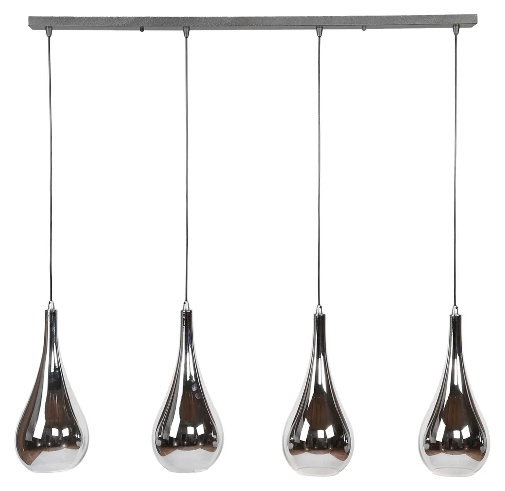 Luminaire de salon 130 cm FURNLUX argenté - Éclairage chic grand format