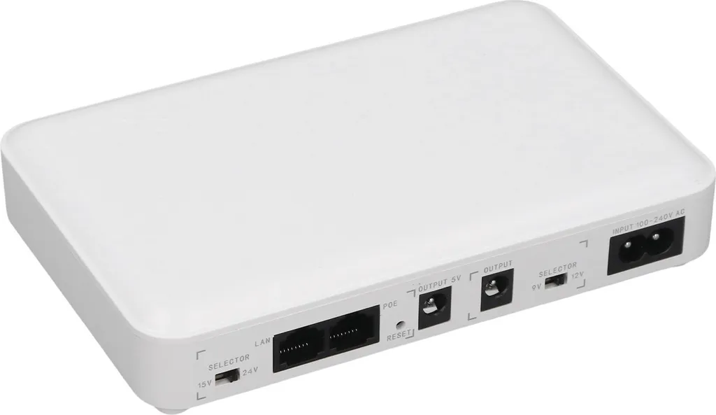 Mini UPS Batterie de Secours 8000mAh Polyvalente 5V-24V Sortie POE
