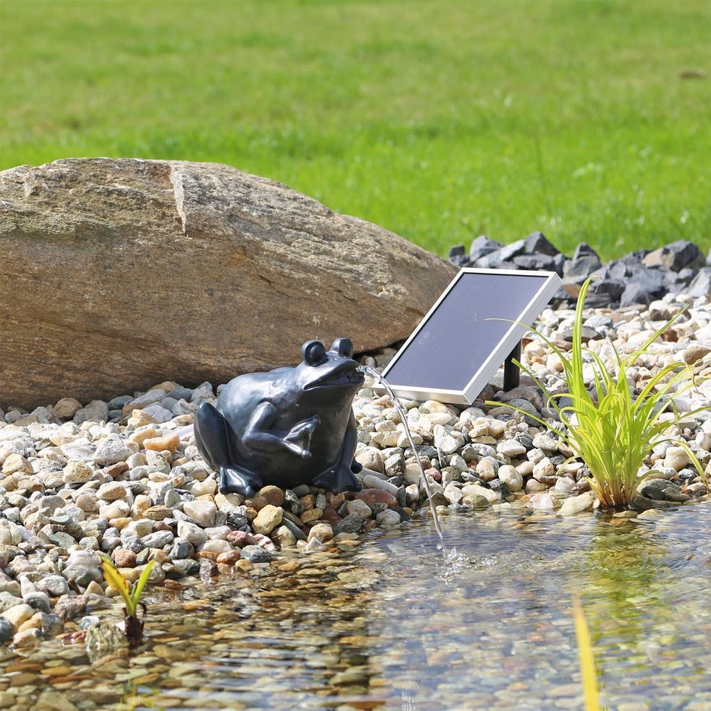 CLGarden Solar Wasserspeier Frosch NSP9 Springbrunnen für Produktbild 
