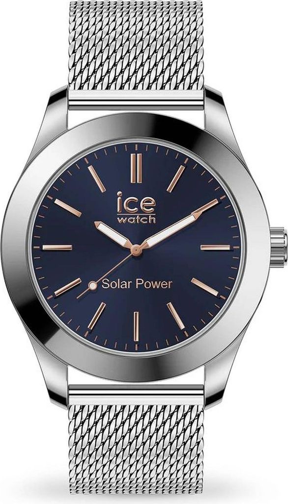 Ice‐Watch Herrenuhr ICE Steel Solar Silver Dark Blue 023794