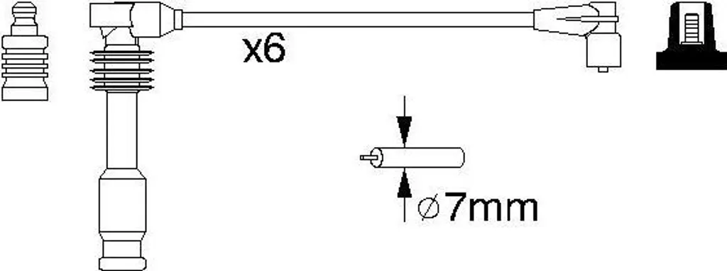 Câbles d'allumage BOSCH 0986357055 pour réparer le moteur de Sintra APV