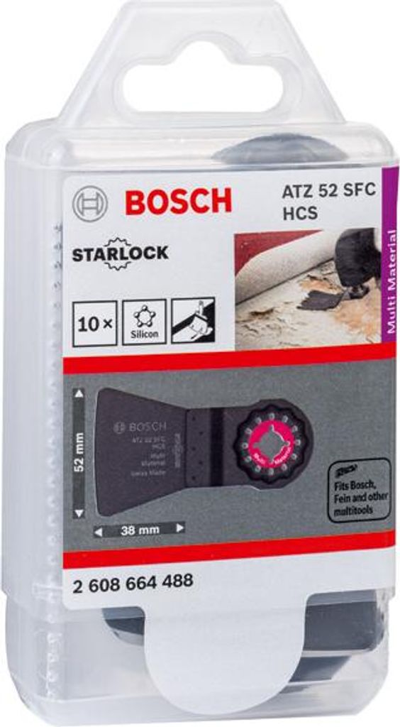 HCS Schaber ATZ 52 SFC, flexibel, 52 x 38 mm, 10er-Pack