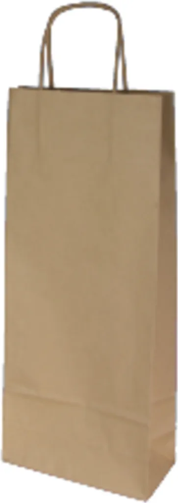 Sac bouteille papier robuste 90g avec poignées cordelettes 250 unités