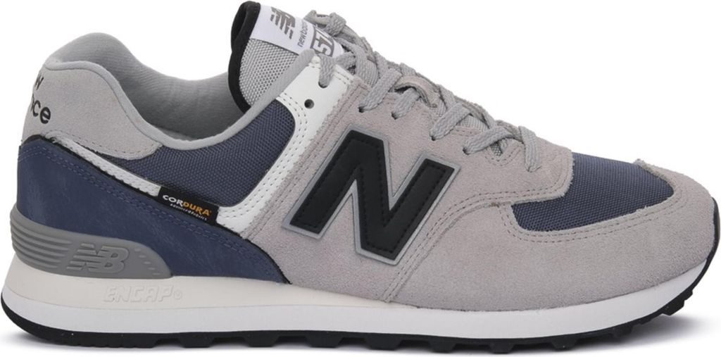 New Balance 574 Wildleder Trainer, Grau 42.5 EU