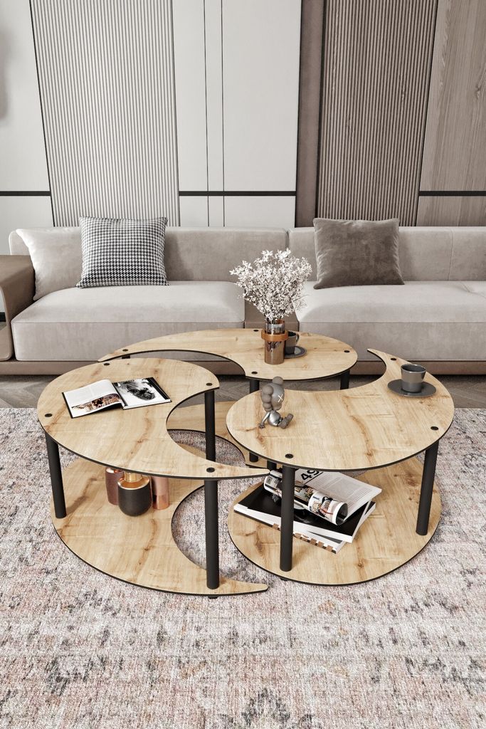 Skye Decor, Yin Yang 3 70 - Oak, Couchtisch, Eiche, 100 % Produktbild 