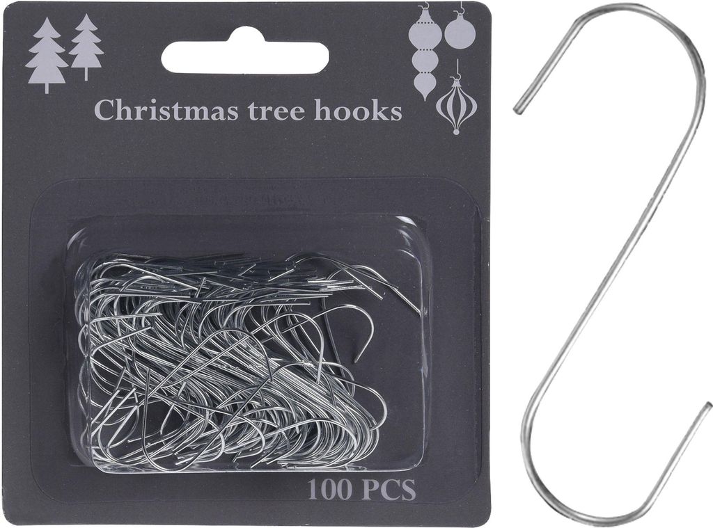 Haakjes voor kerstdecoraties, verpakking van 100 stuks Productafbeelding 