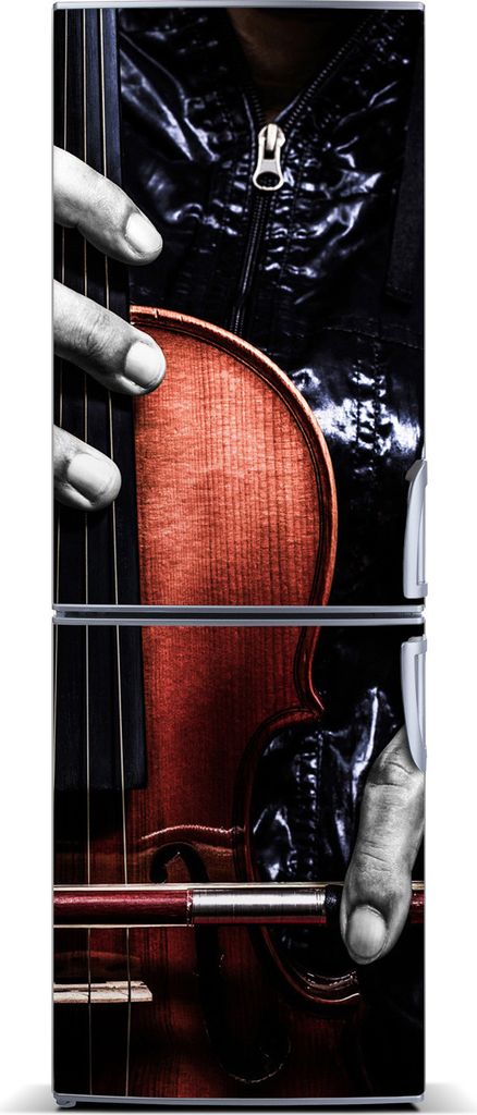 Tulup Kühlschrankdekoration - Magnetmatte - 60 cm x 180 cm - Magnet auf dem Kühlschrank - Violin Music