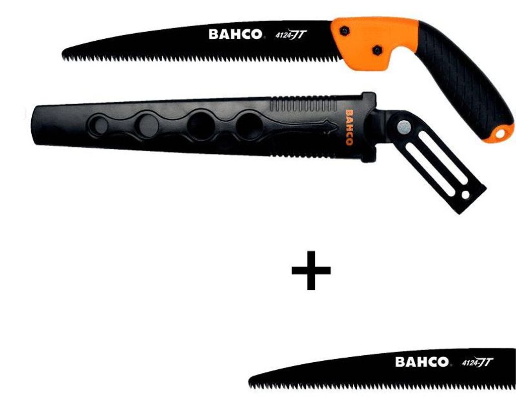 Baumpflegesäge 240 mm Zwei-Komponenten-Griff + Köcher + Sägeblatt - BAHCO 4124-JT-H-BLADE