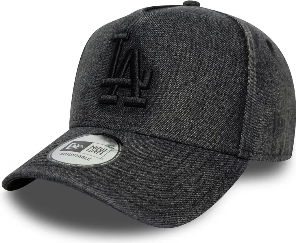 Casquette 9Forty Aframe Dodgers Noire en Denim Structuré et Ajustable