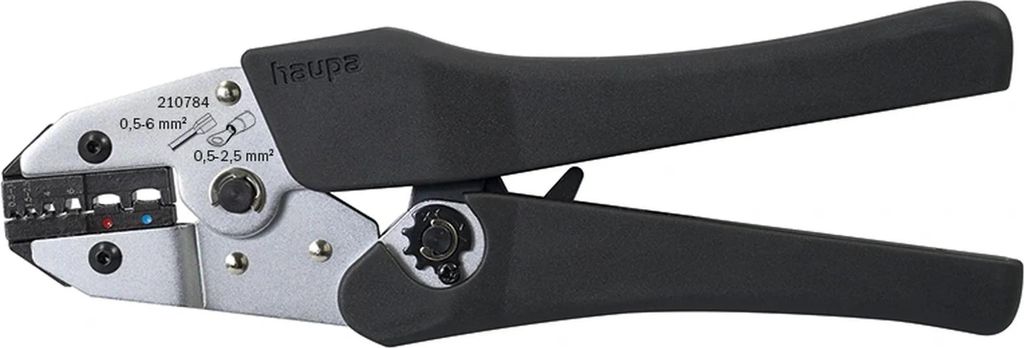 HAUPA Crimpzange für isolierte Kabelschuhe, Aderendhülsen, 1 Stk.