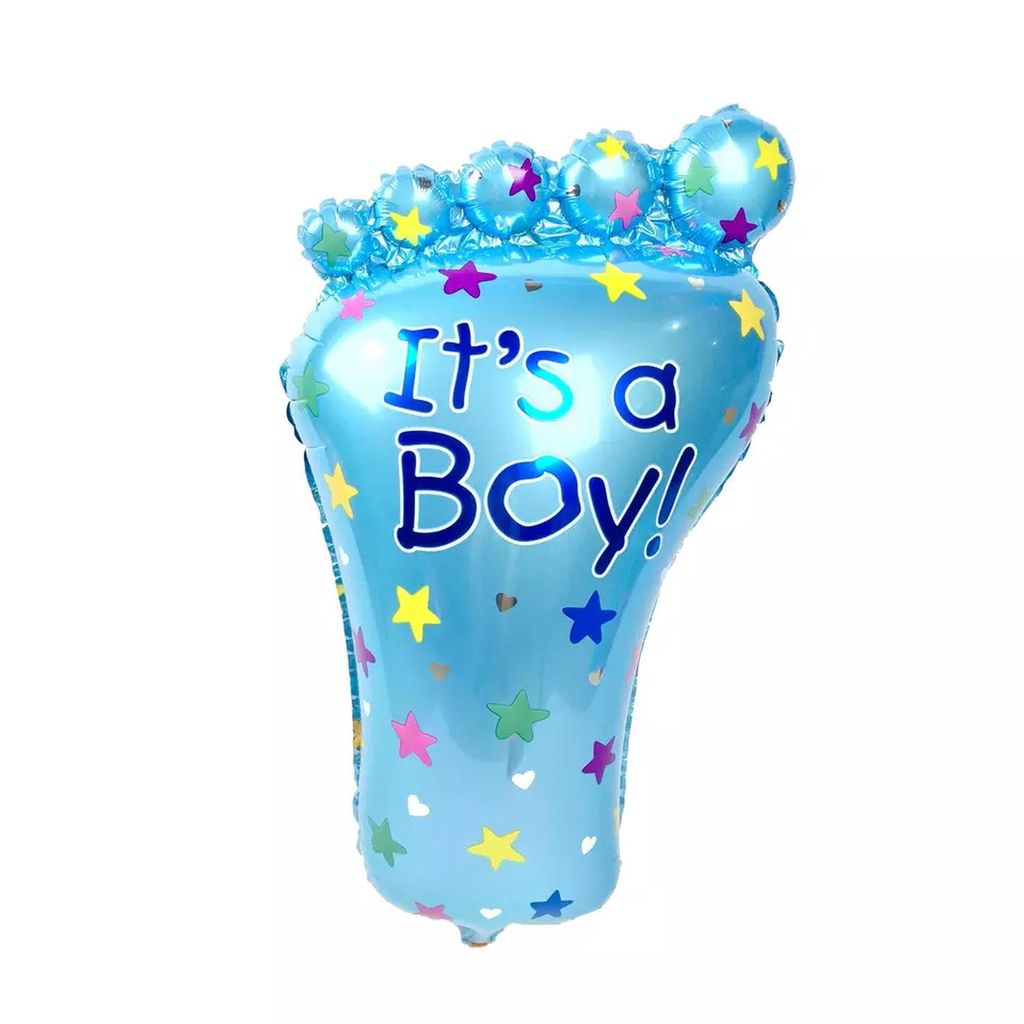 Folienballon Baby Boy, Fuß - È un maschio, ca. 76 x 44 cm Immagine del prodotto 