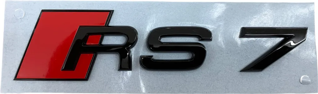 Emblème Logo Audi RS7 S7 A7 Black Edition Noir Brillant d'Origine OEM