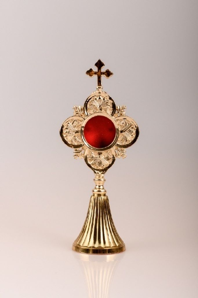 Reliquiar vergoldet (Höhe 22 cm)