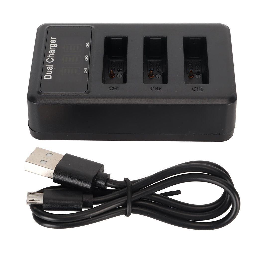 Caricabatterie Doppio Per Fotocamera Con Display LCD – Portatile USB Per Batteria NP BX1 - 3