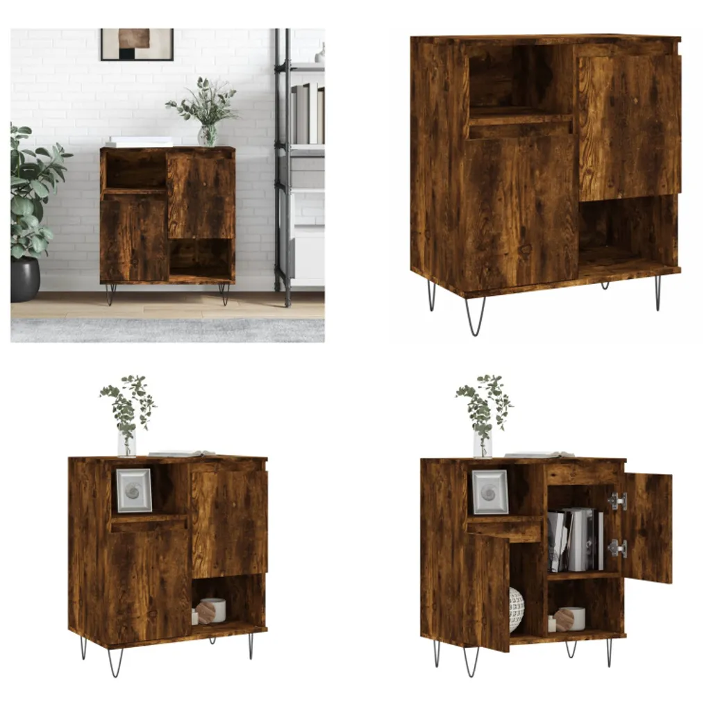 Mobile Credenza vidaXL 60 cm Rovere Affumicato - Organizzazione Casa Facile