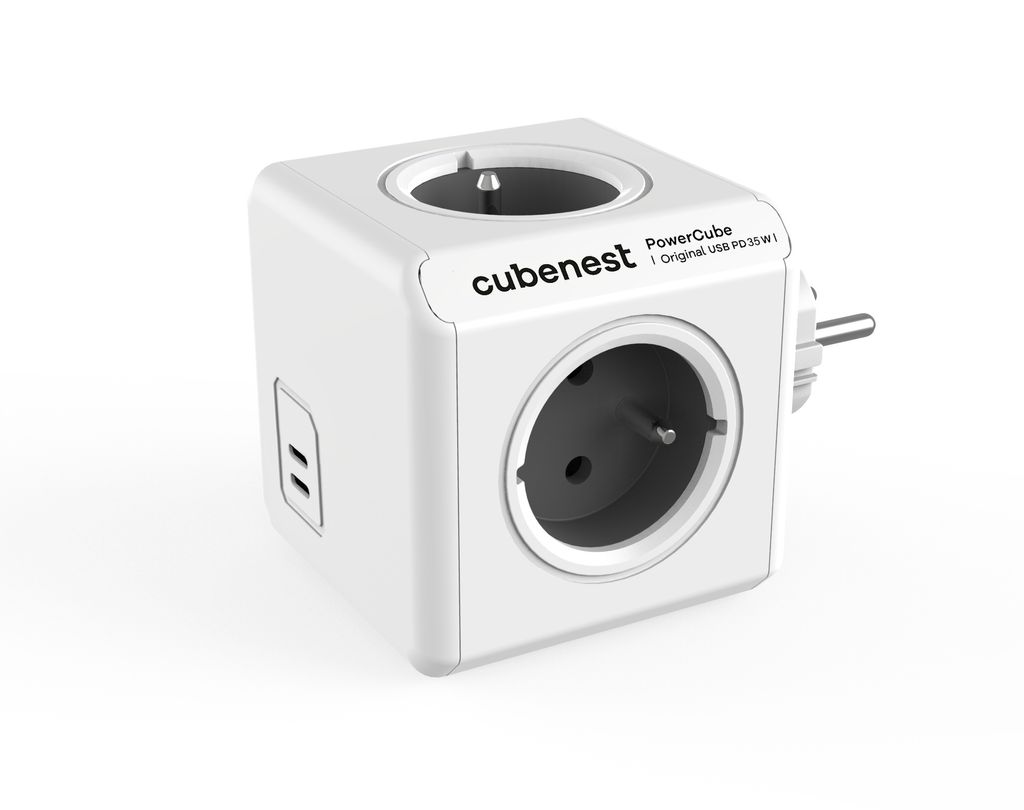 Cubenest PowerCube Originál USB C+C PD 35 W šedá - 2x USB-C Obrázok produktu 