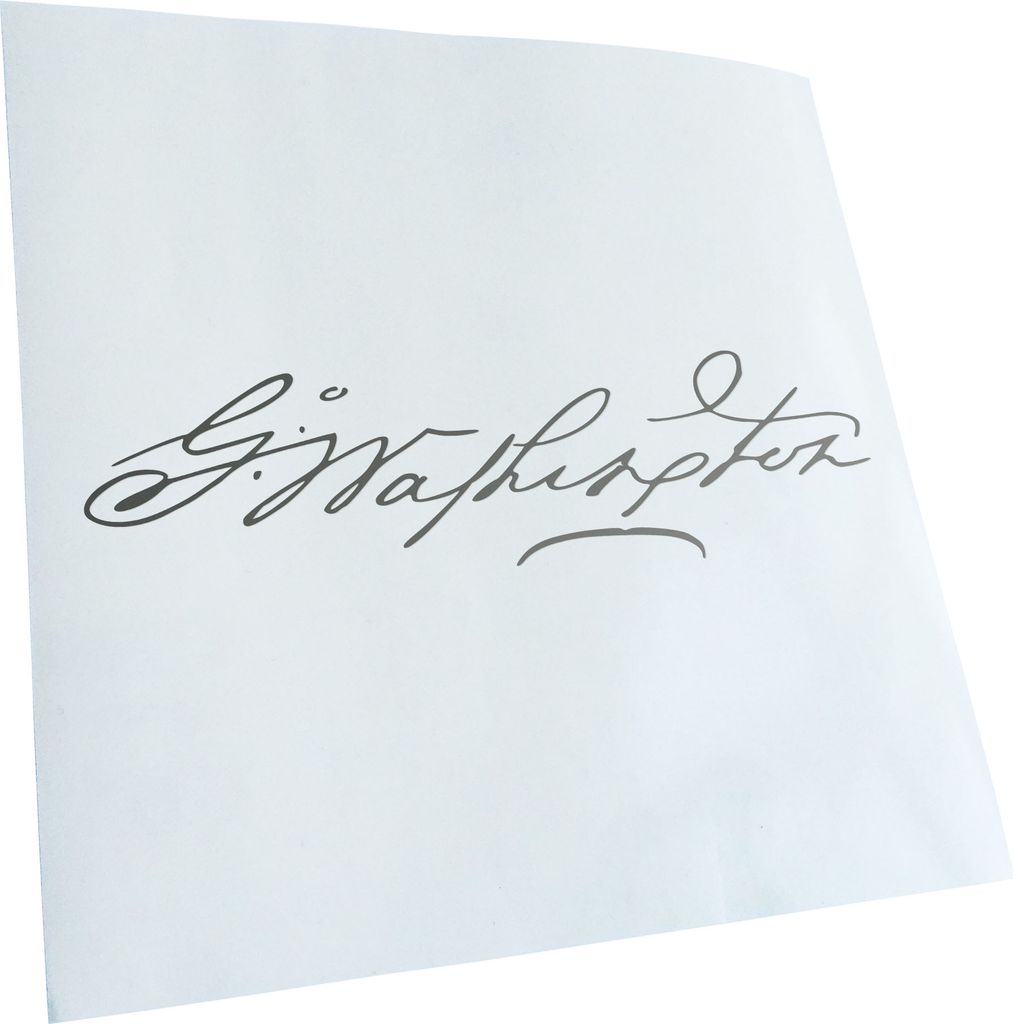 Kiwistar - Autoaufkleber - George Washington - Silber - 40x11cm - Aufkleber für Auto, Laptop, Fahrrad, LKW, Motorrad mehrfarbig JDM Decal Racing