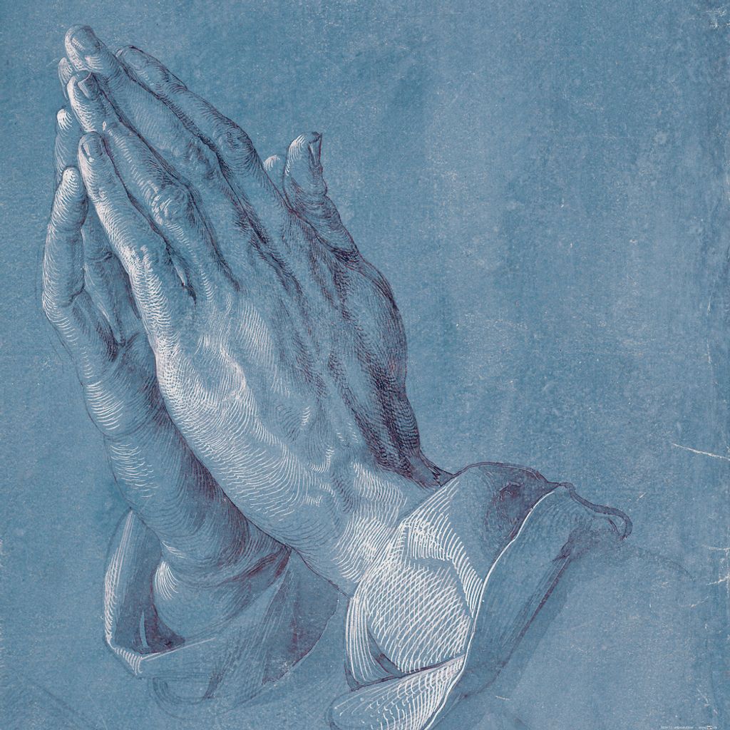 Albrecht Dürer Kunstdruck Bild - Betende Hände, 1508 (70 x 70 cm)