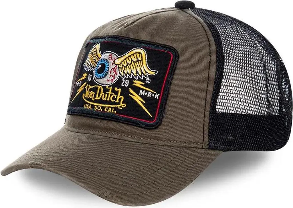 Casquette Homme Von Dutch Vert Anti-Transpiration Réglable Taille Unique