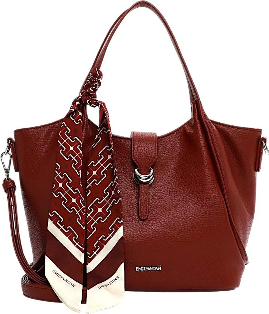Sac à main Emily & Noah Hasina rouge, élégant format taille unique