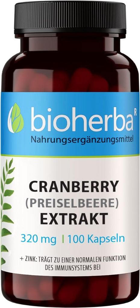 Cranberry (Preiselbeere) Extrakt 320 mg 100 Kapseln PZN 18249898