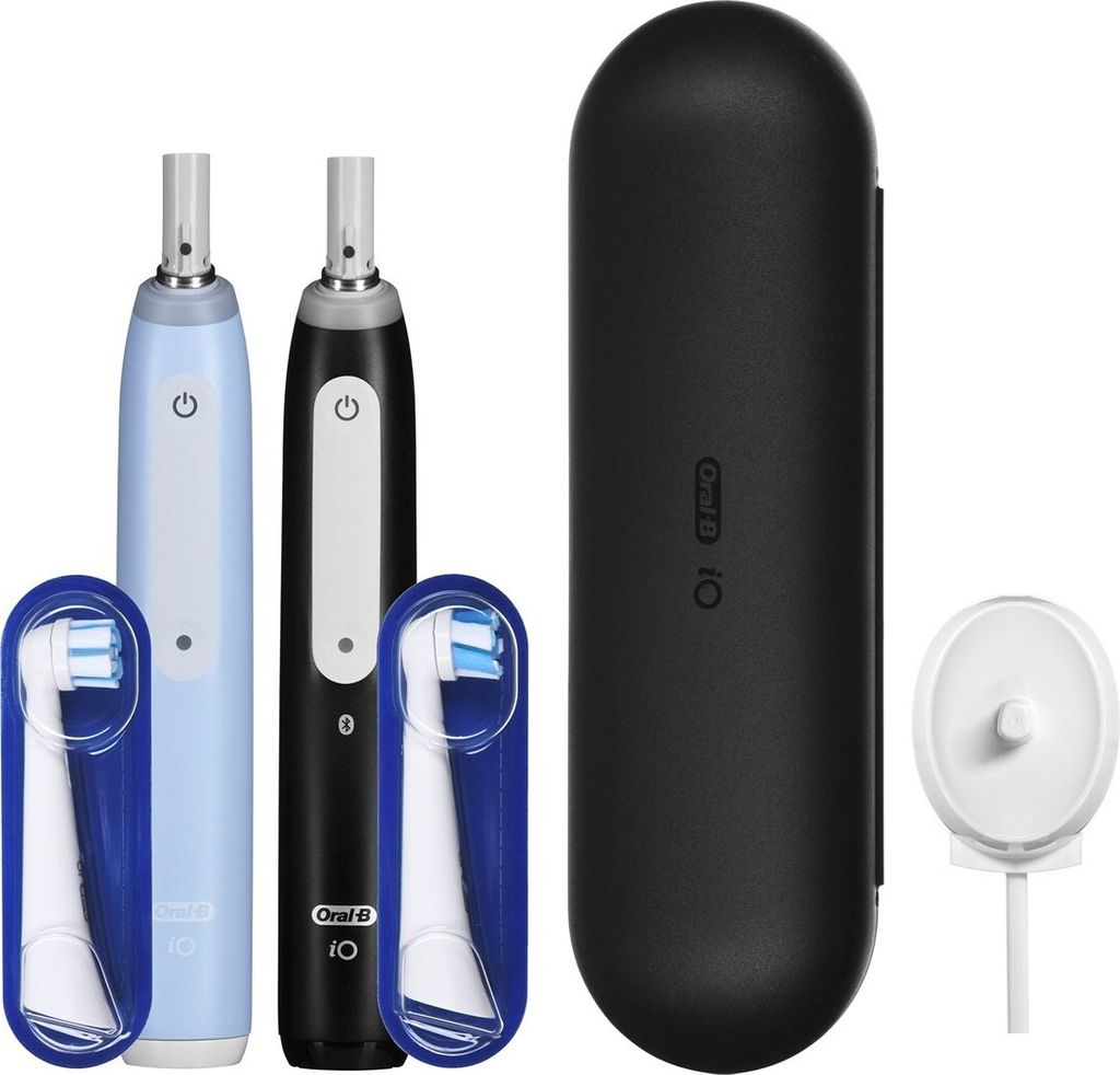 Braun Oral-B iO 3 elektrische Zahnbürste Set DUO BLACK & Produktbild 