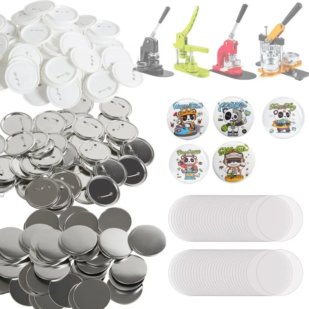 Badges à Personnaliser 75mm Métal et Plastique Haute Qualité - 200 pcs